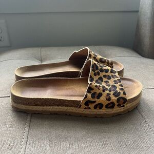 Cheetah print sandals